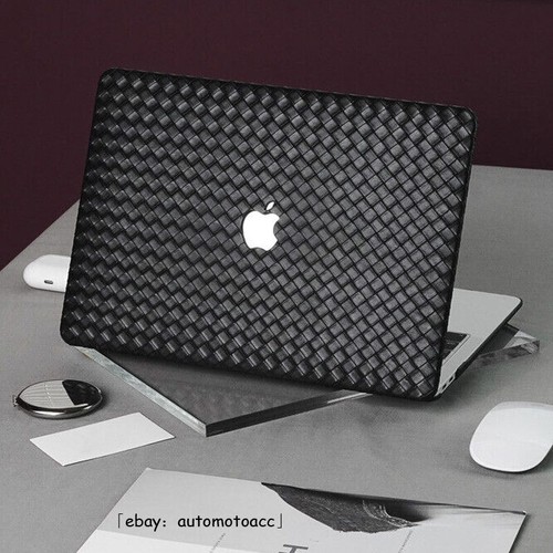 Black braid woven leather - woven, pu